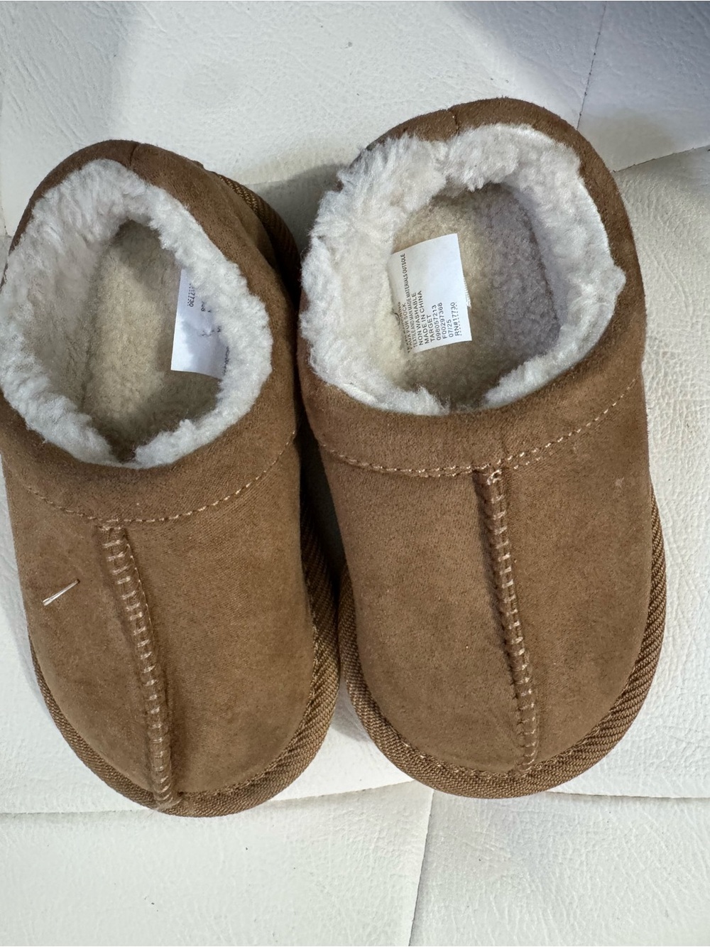 Classic Brown Sherpa-Lined Kids One-Piece Footies